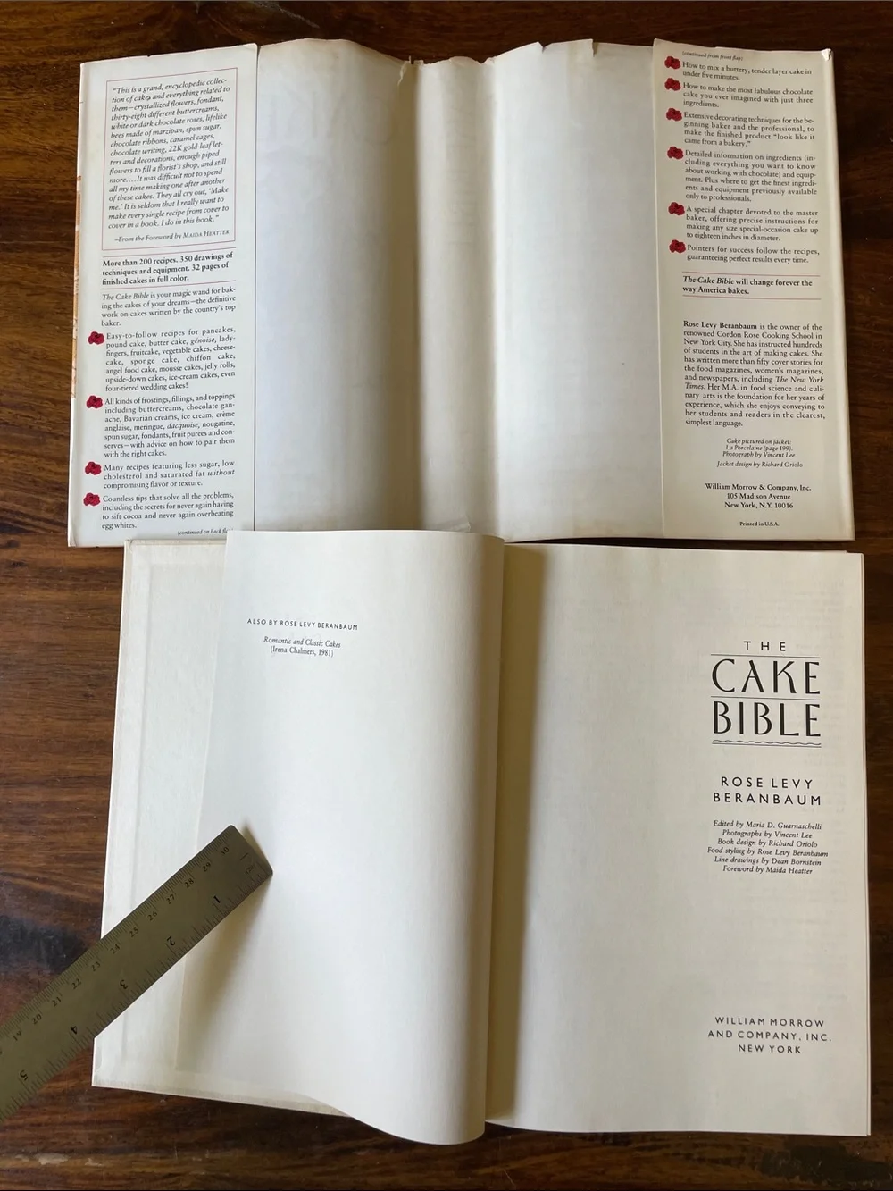 1988 THE CAKE BIBLE by Rose Levy Beranbaum First Edition and First Printing